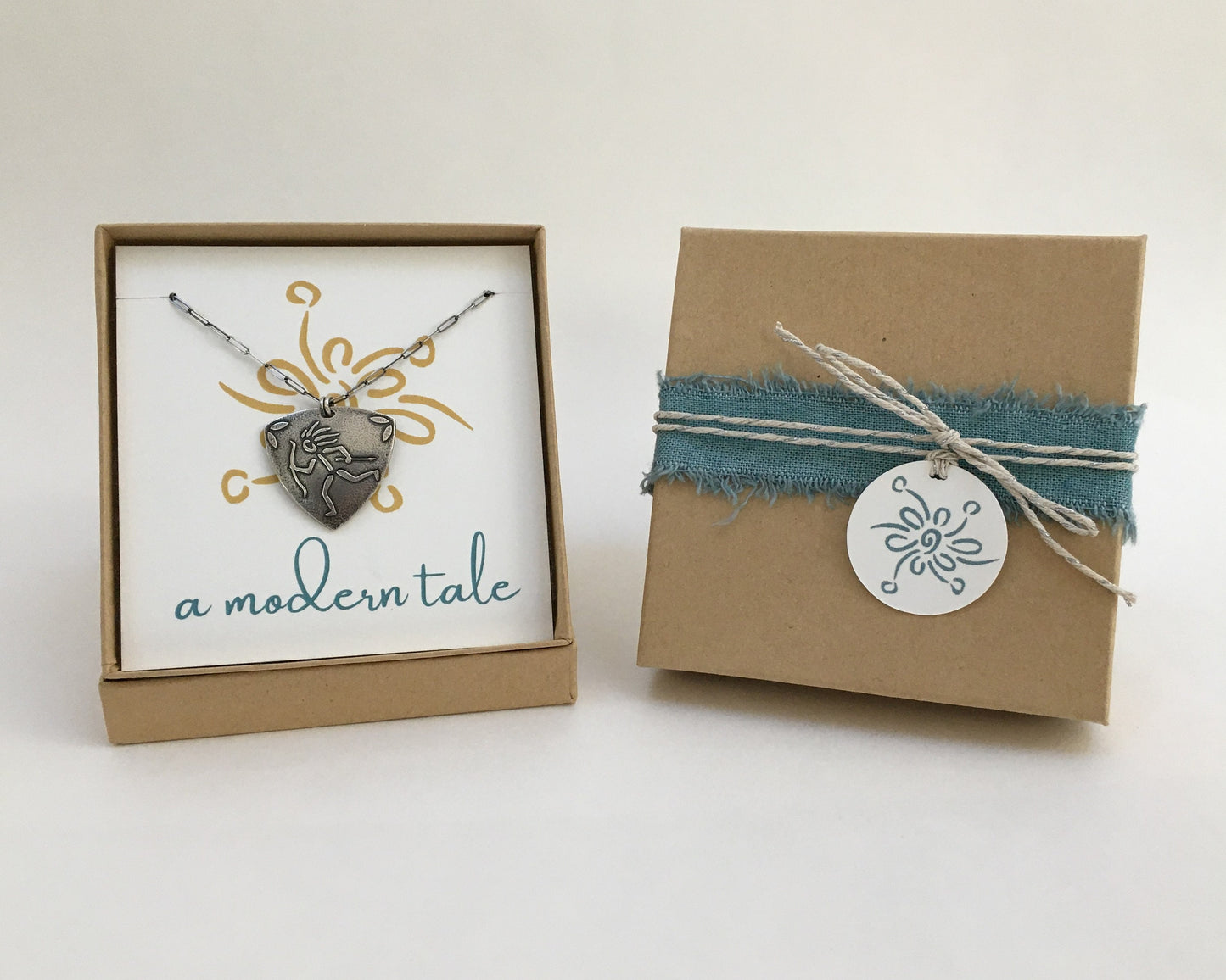 Tribal style beaded boomerang necklace